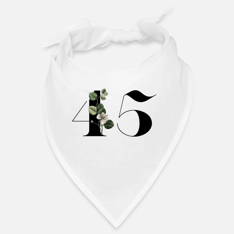Nummer 45 Grüne Blumen - 45. Blumengeburtstag Bandana