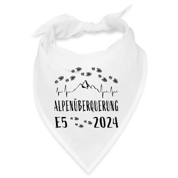 Alpenüberquerung E5 2024 Herzschlag - Bandana - Weiß - Vorne