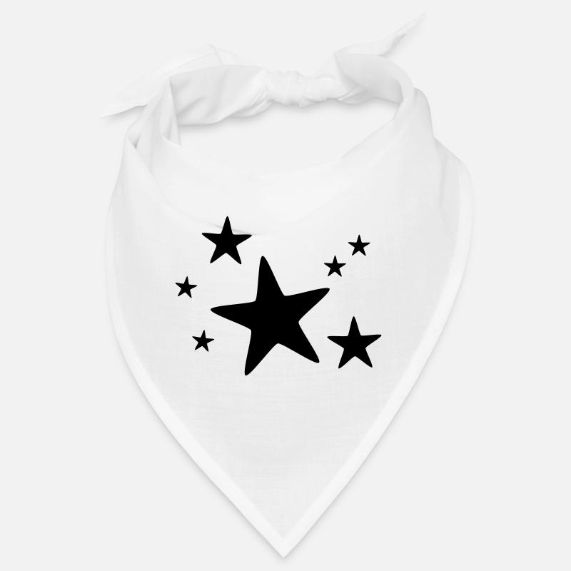 Sternengruppe einfarbig - Bandana - Weiß