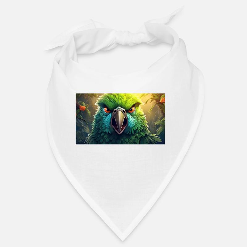 Cute grumpy grouchy animals - parrot Bandana
