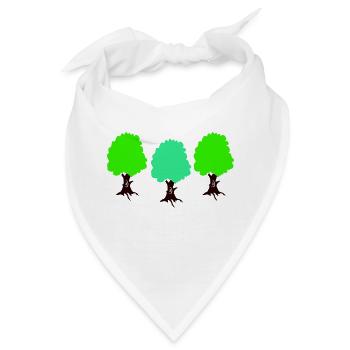 bäume - Bandana - Weiß - Vorne