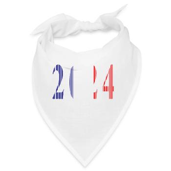 2024 Blau Weiß Rot - Bandana - Weiß - Vorne