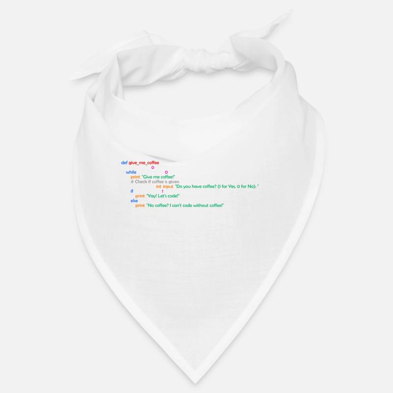 Kaffee, Programmierung, Lustig, Coffee - Bandana - Weiß