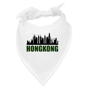 hongkong skyline - Bandana - Weiß - Vorne