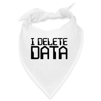 I Delete Data - Bandana - Weiß - Vorne