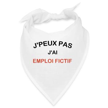 Ich kann nicht, ich habe einen fiktiven Job - Bandana - Weiß - Vorne