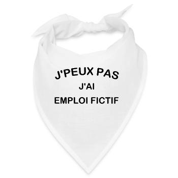 Ich kann nicht, ich habe einen fiktiven Job - Bandana - Weiß - Vorne