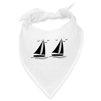 segelboote - Bandana - Weiß - Vorne