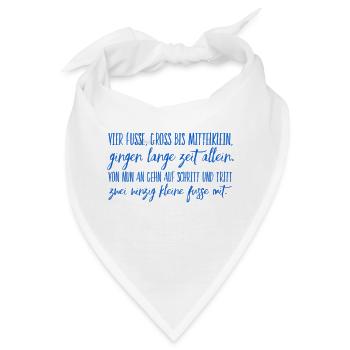 Taufe Geschenkidee - Bandana - Weiß - Vorne