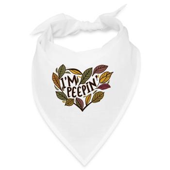 Blatt Peeping Herbst Laub Blätter - Bandana - Weiß - Vorne