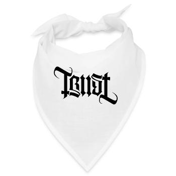 TRUST AMBIGRAM gothic - Bandana - Weiß - Vorne