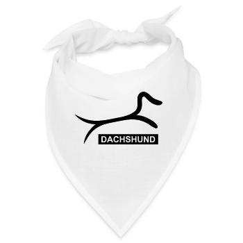 Sportlicher Dackel - Bandana - Weiß - Vorne
