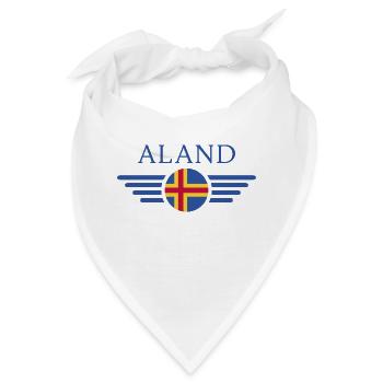 Ich liebe Åland, Eleganz Stil Design T-Shirt - Bandana - Weiß - Vorne