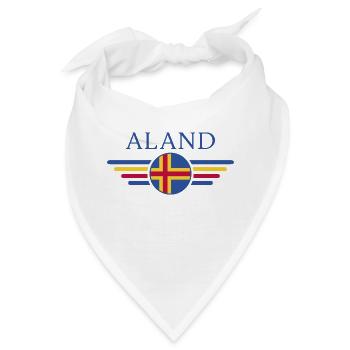 Ich liebe Åland, Eleganz Stil Design T-Shirt - Bandana - Weiß - Vorne