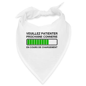 Bitte warten Weiter in Bearbeitung - Bandana - Weiß - Vorne