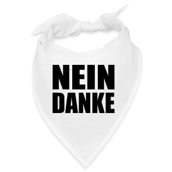 Nein danke - Bandana - Weiß - Vorne