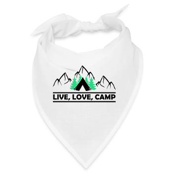 Live Love Camp - Bandana - Weiß - Vorne