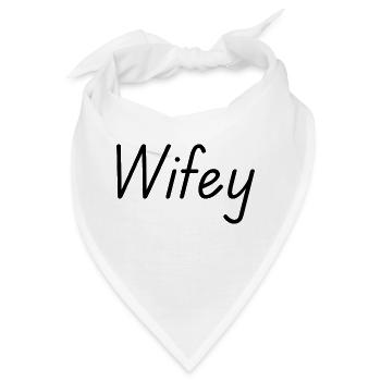 Ehefrau – Handschrift des Paares - Bandana - Weiß - Vorne