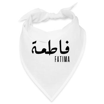 Name Fatima auf Arabisch - Bandana - Weiß - Vorne