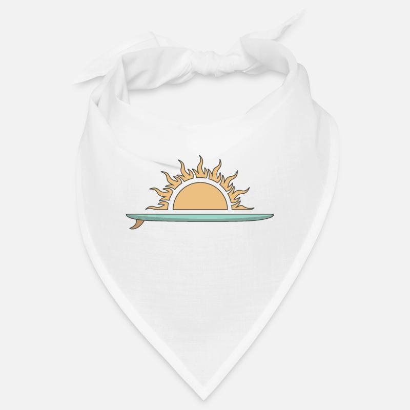 Surfboard mit Sonnenuntergang Bandana