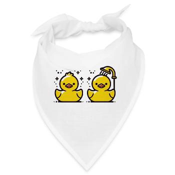 Quietscheenten Badeenten - Bandana - Weiß - Vorne