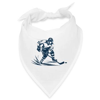 Eishockeyspieler - Bandana - Weiß - Vorne