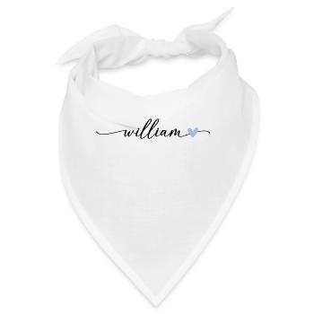 William Name Kalligrafie Schrift - Bandana - Weiß - Vorne