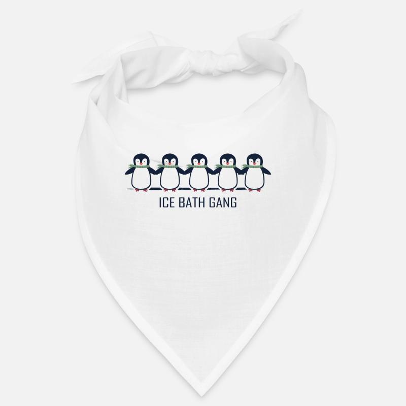 eisbader winterbader pinguin eisbaden - Bandana - Weiß