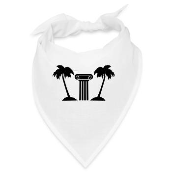Palmen Säule - Bandana - Weiß - Vorne