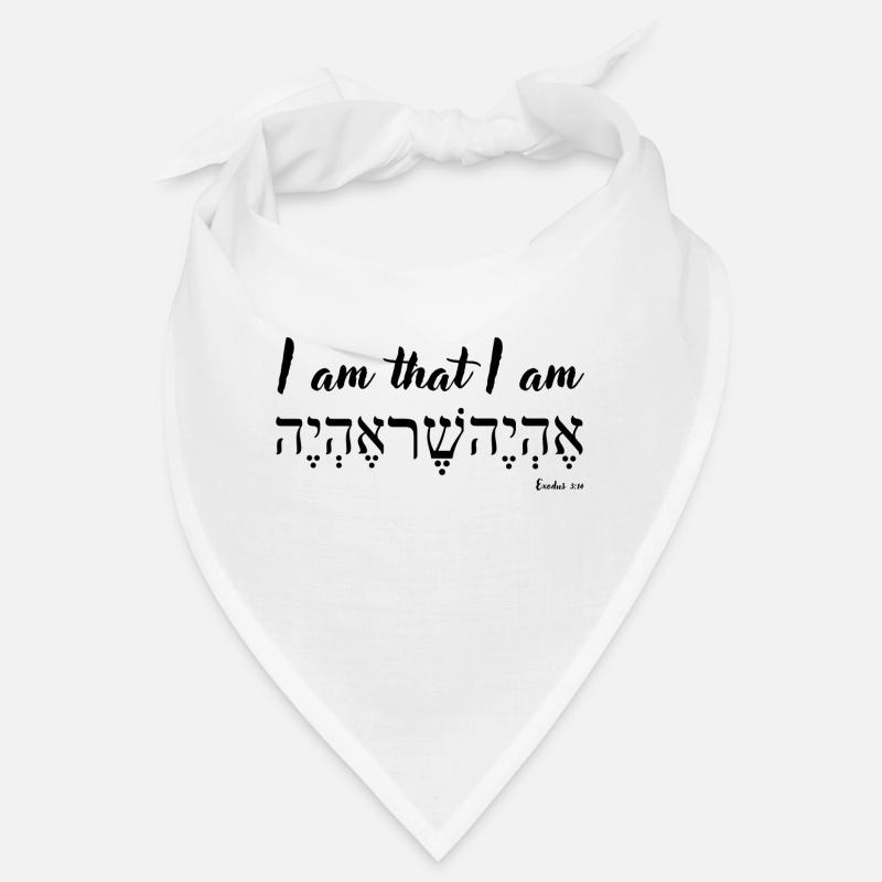 Ich bin, der ich bin, Englisch und Hebräisch, 2. Mose 3,14 Bandana