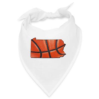 Basketball in der Pennsylvania State Landkarte - Bandana - Weiß - Vorne
