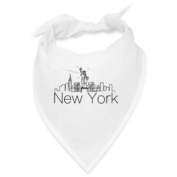 New York Skyline - Bandana - Weiß - Vorne