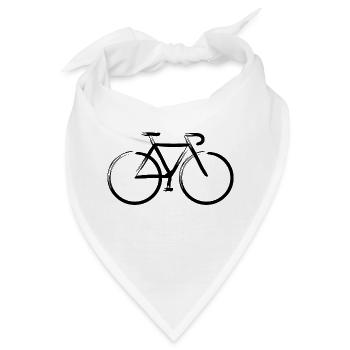 Striche 5 schwarz - Bandana - Weiß - Vorne