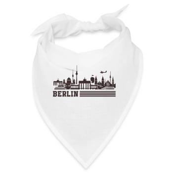 berlin skyline - Bandana - Weiß - Vorne