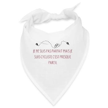 nicht perfekt, aber Radfahrer, Radfahren, Radfahren - Bandana - Weiß - Vorne