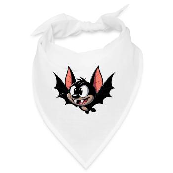 Fledermaus - Bandana - Weiß - Vorne
