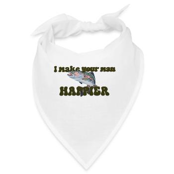 Pflücke mir Forellen - Bandana - Weiß - Vorne