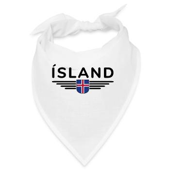 Island T-Shirt – Magie der Nordlichter - Bandana - Weiß - Vorne