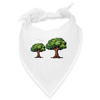 Bäume Baum Natur - Bandana - Weiß - Vorne