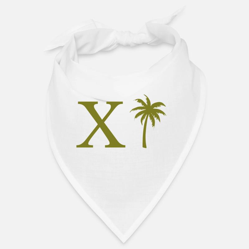 Lettre x vert Palm Bandana