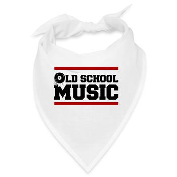 old school music - Bandana - Weiß - Vorne