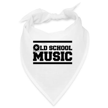 old school music - Bandana - Weiß - Vorne