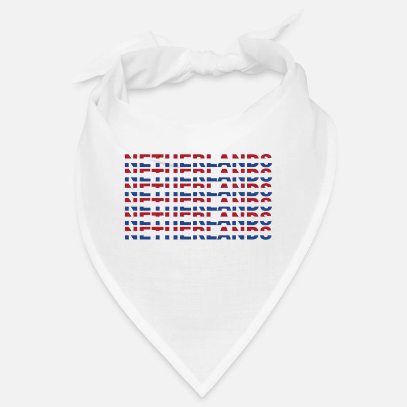 Texte des Pays-Bas dans les couleurs du drapeau Bandana