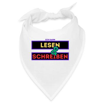 Lesen und schreiben - Bandana - Weiß - Vorne