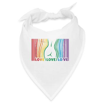 LOVE LOVE LOVE - Bandana - Weiß - Vorne