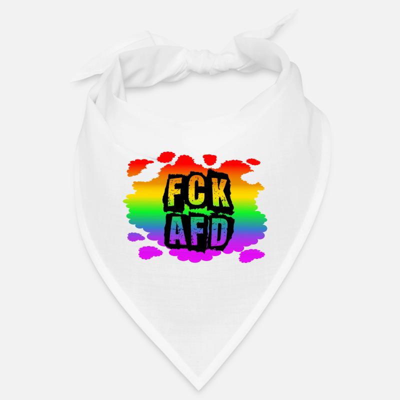Stop AfD against right, democracy, diversity, left Bandana