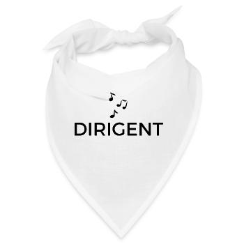 Dirigent mit Noten - Bandana - Weiß - Vorne