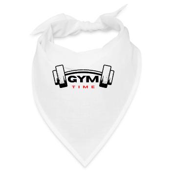 Gym Time Textdesign - Bandana - Weiß - Vorne