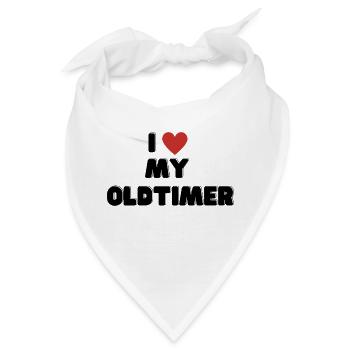 I love my Oldtimer - Bandana - Weiß - Vorne
