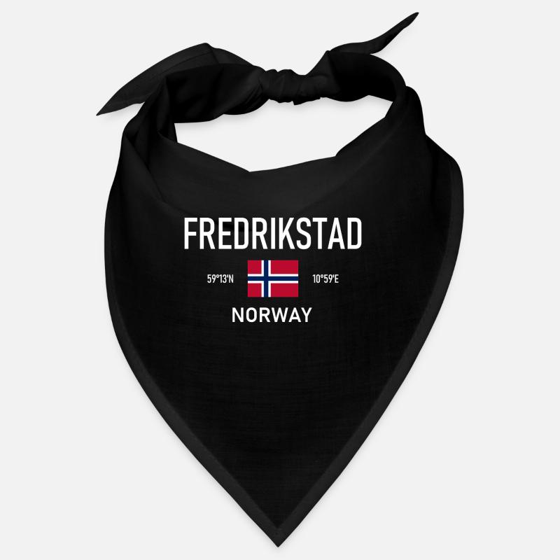 Fredrikstad - Norway - Coordinates - Flag Bandana